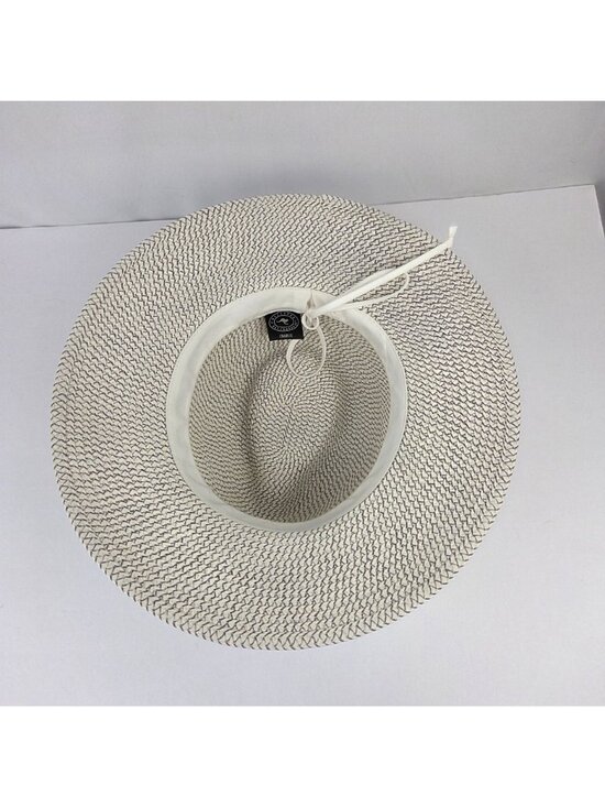 Wallaroo Petite Charlie Wide-Brim Fedora Hat White & Blue main image 2